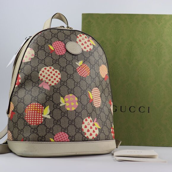 Gucci GG Supreme Canvas Le Pomme Apple Heart Backpack - Picture 1 of 16